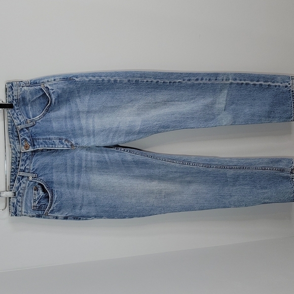 H&M 100% cotton Boyfriend Low Waist Button Fly Tapered Leg Jeans 29/32 - Picture 1 of 10